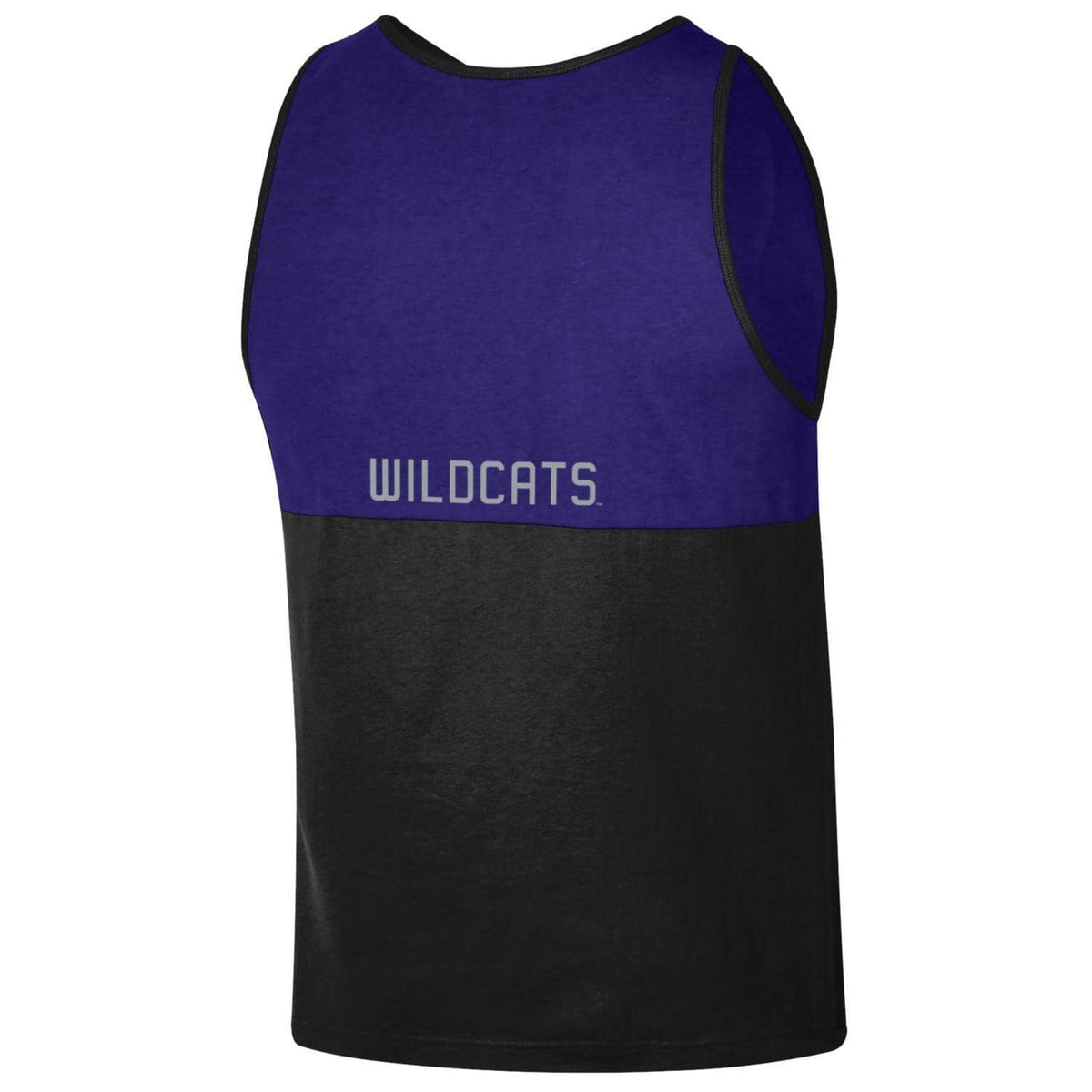 Northwestern University Wildcats Men's Purple/Black Color Blocked Tank Top-Back
