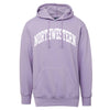 Northwestern University Wildcats Men's MV Fundamental Fleece Stardust (Lilac-Lavender) Hooded Sweatshirt with One Color Arch Design