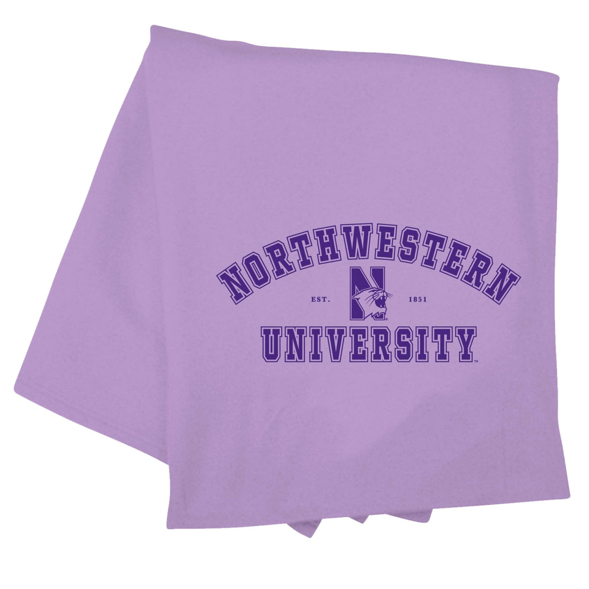 Northwestern University Wildcats Stardust Lavender Pro-Weave® Sweatshirt Blanket