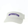 Northwestern University Wildcats Stone Almond Cream Visor with Arched Northwestern Design