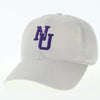 Northwestern University Wildcats Legacy Unconstructed Adjustable Almond Cream Stone Twill Hat with Vintage Interlock NU Design