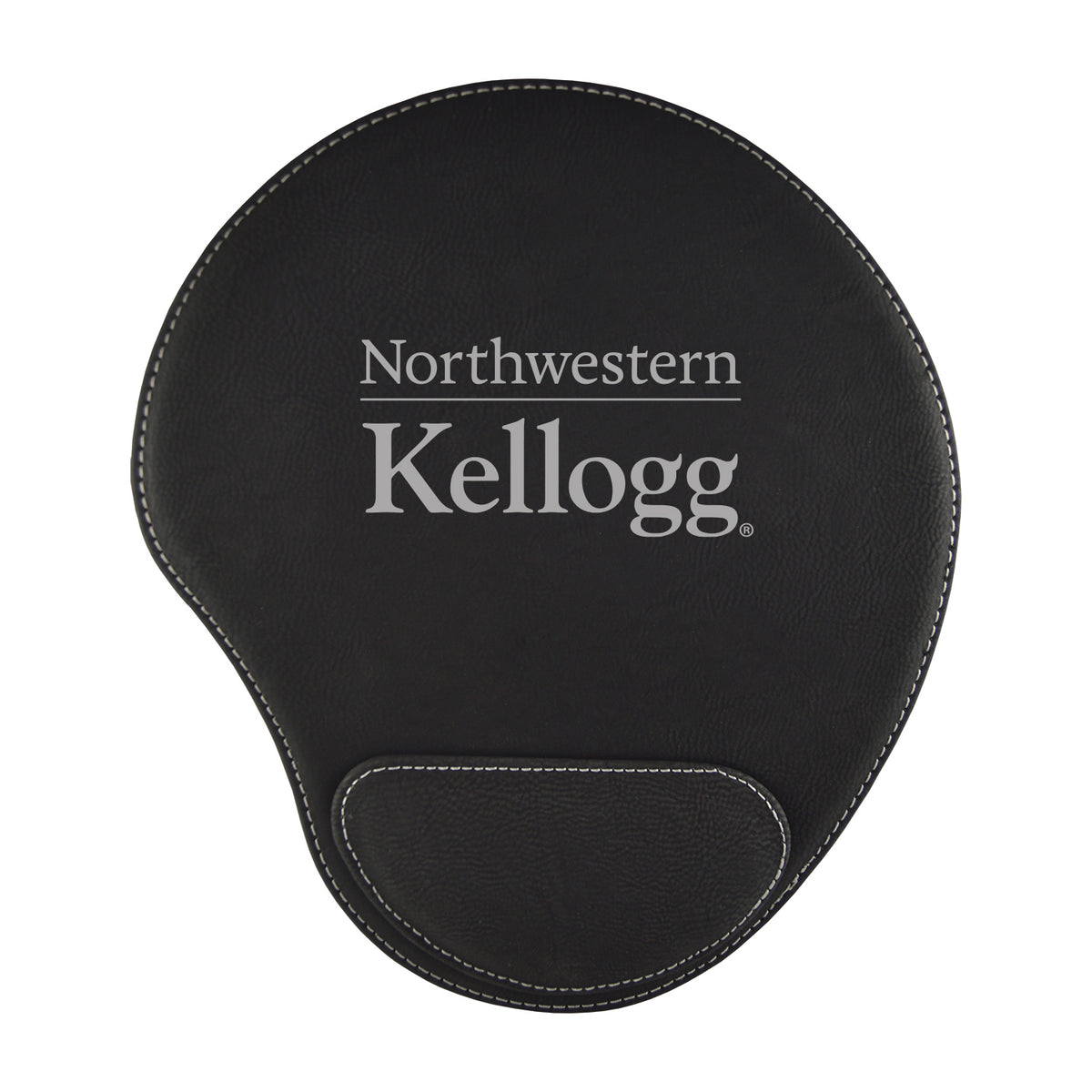Northwestern I Kellogg Laser Engraved Black Velour Mousepad