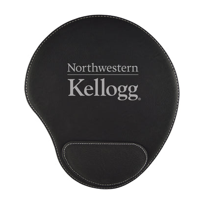 Northwestern I Kellogg Laser Engraved Black Velour Mousepad