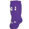 Northwestern University Wildcats Adult Purple Athletic Performance Over-Calf Socks With Stylized N Design