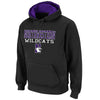 Northwestern University Wildcats Colosseum Men's Black Pullover Hooded Sweatshirt With Northwestern Wildcats & N-Cat Design