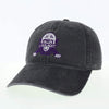 Northwestern University Wildcats Legacy Unconstructed Adjustable Black Terra Twill Hat with Vintage Cat with Helmet Design