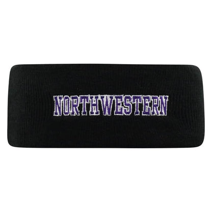 Northwestern University Wildcats Black Knit Headband with Northwestern Design