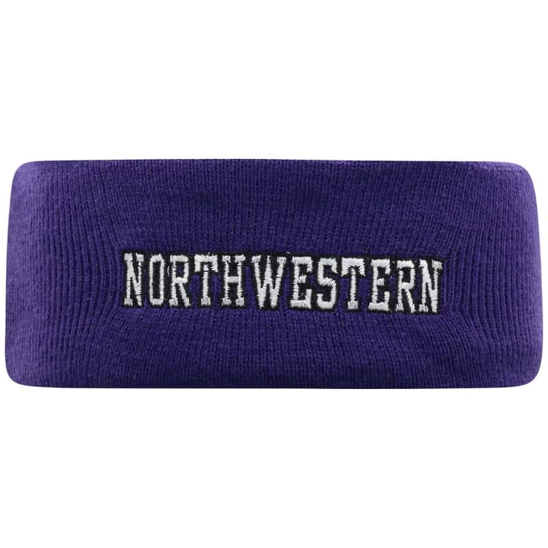 Northwestern University Wildcats Purple Knit Headband with Stars & Stripes Stylized N Design