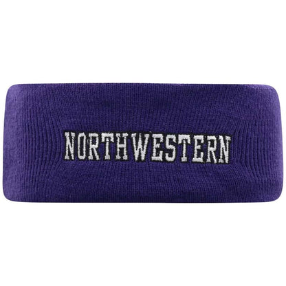 Northwestern University Wildcats Purple Knit Headband with N-Cat Design On The Front & Northwestern Design On The Back