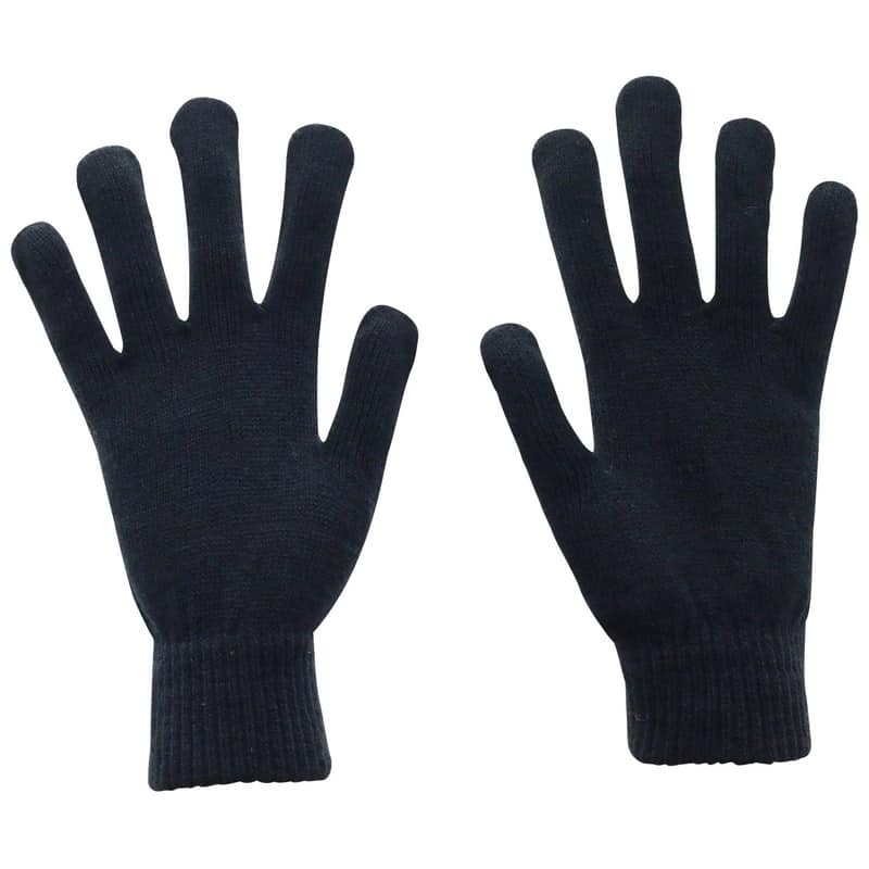 Northwestern University Wildcats Black Knit Gloves With Stylized N Design