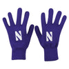 Northwestern University Wildcats Purple Knit Gloves With Stylized N Design