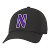 Northwestern University Wildcats Ahead Constructed Performance Graphite Velcro Back Hat with Stylized N Design