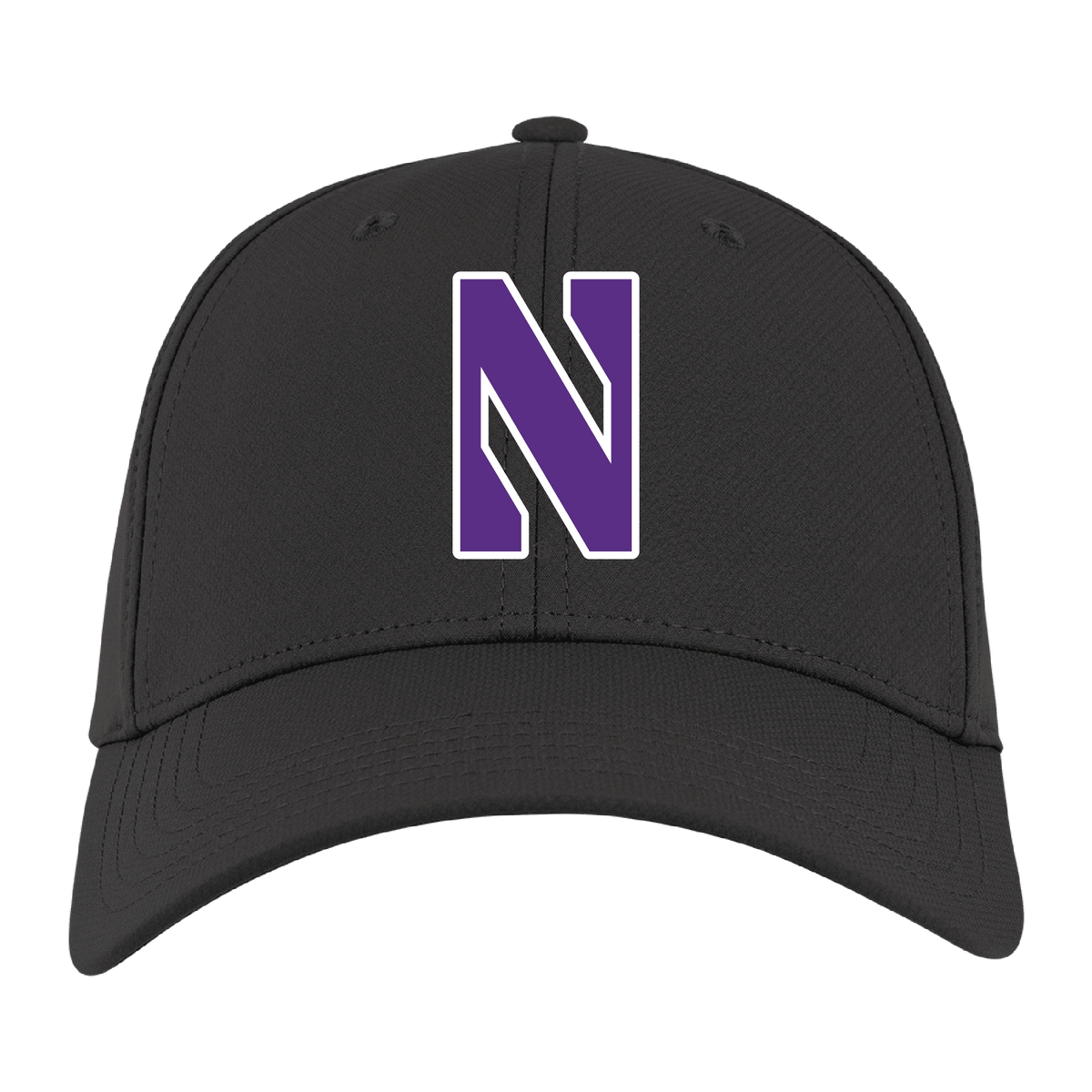Northwestern University Wildcats Ahead Constructed Performance Graphite Velcro Back Hat with Stylized N Design -3