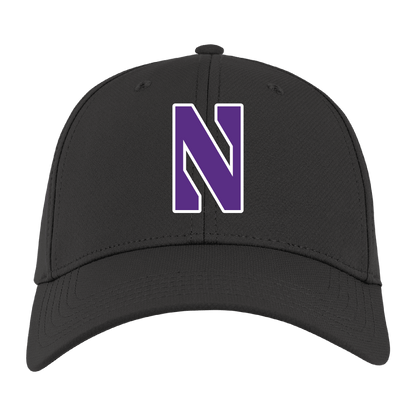 Northwestern University Wildcats Ahead Constructed Performance Graphite Velcro Back Hat with Stylized N Design -3