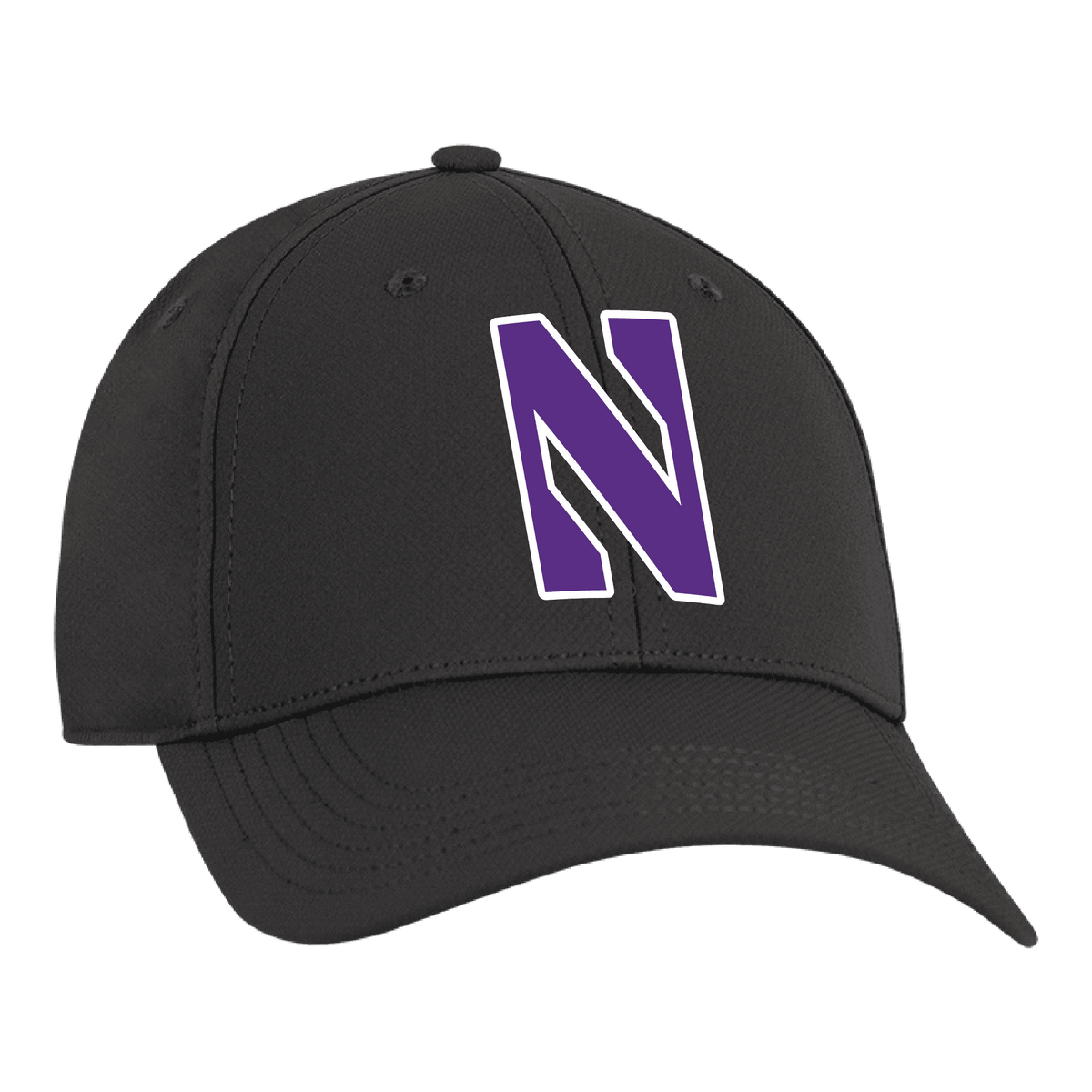 Northwestern University Wildcats Ahead Constructed Performance Graphite Velcro Back Hat with Stylized N Design -4