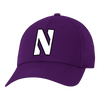 Northwestern University Wildcats Ahead Constructed Performance Purple Velcro Back Hat with Stylized N Design