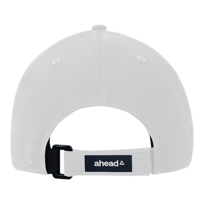 Northwestern University Wildcats Ahead Constructed Performance White Velcro Back Hat with Stylized N Design-2