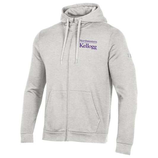 Kellogg Men's Silver Heather All Day Fleece Full Zip Hooded Sweatshirt