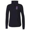 Northwestern University Wildcats Ladies Under Armour Black SLQZ18 Sideline 1/4 Zip With Stylized N Design