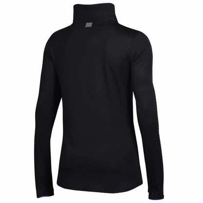 Northwestern University Wildcats Ladies Under Armour Black SLQZ18 Sideline 1/4 Zip With Stylized N Design -2