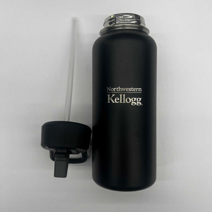Northwestern I Kellogg Laser Engraved 32 oz. Black Boundless Vacuum Travel Tumbler with Sippy Lid-1