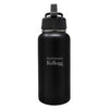 Northwestern I Kellogg Laser Engraved 32 oz. Black Boundless Vacuum Travel Tumbler with Sippy Lid