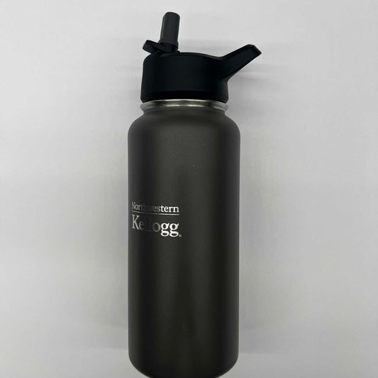 Northwestern I Kellogg Laser Engraved 32 oz. Gunmetal Boundless Vacuum Travel Tumbler with Sippy Lid
