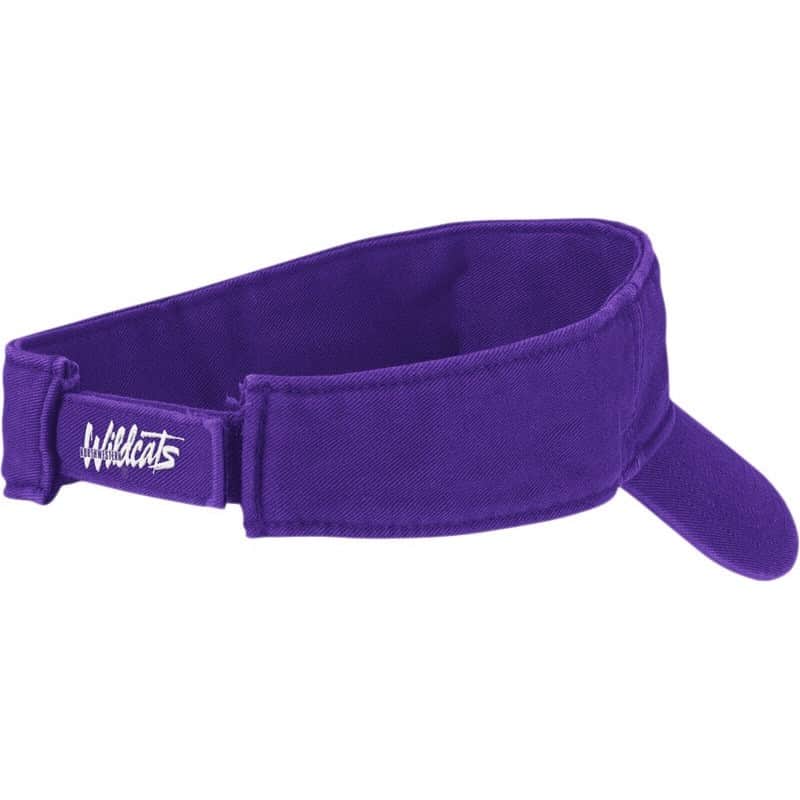 Northwestern University Wildcats Purple Velcroback Visor with N-cat Design