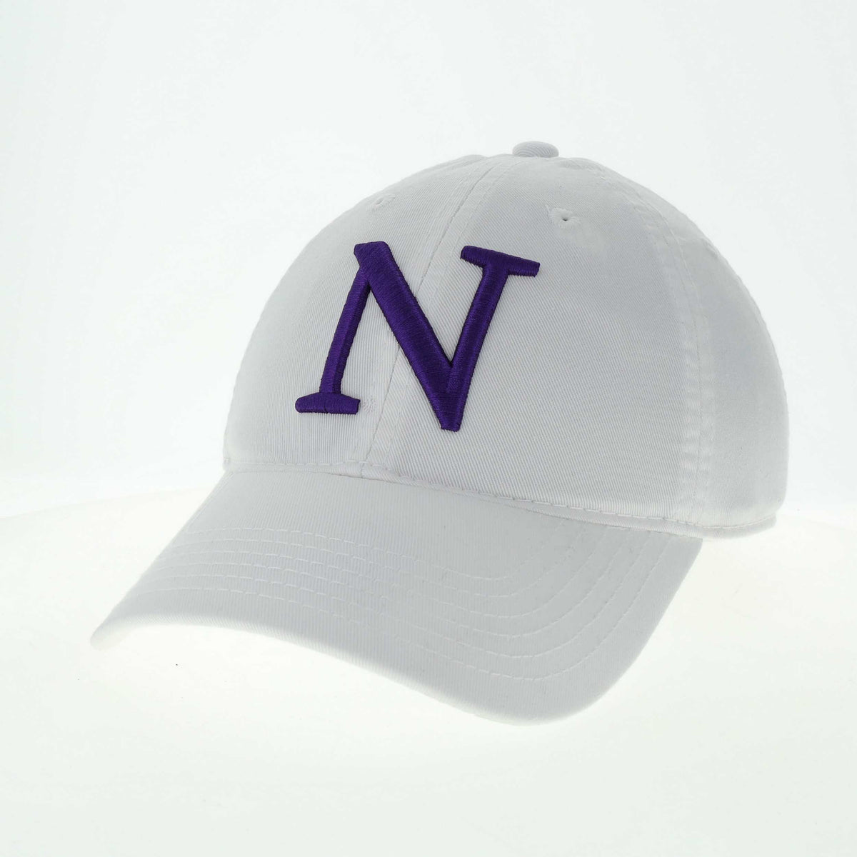 Northwestern University Wildcats Legacy Unconstructed Adjustable White Hat with Academic N Design