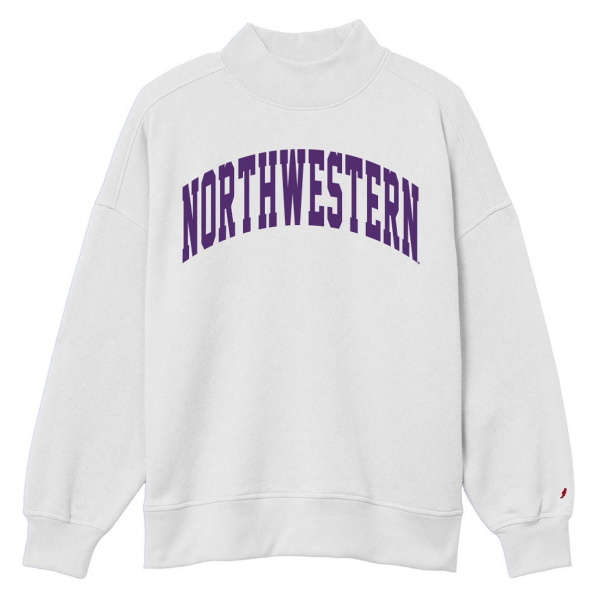 Northwestern University Wildcats Women's League White Diana Mock Neck Sweatshirt