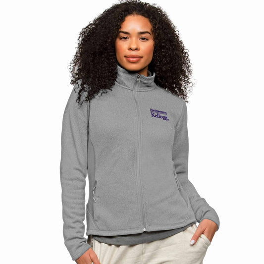 Kellogg Women's Antigua Course Jacket in Light Grey Heather Multi