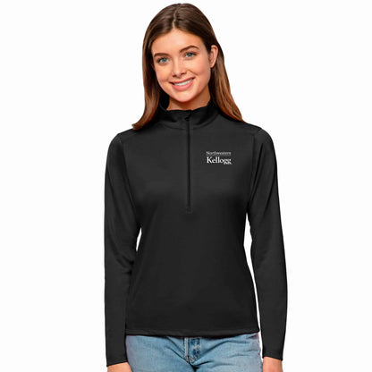 Kellogg Women's Antigua Tribute 1/2 Zip Pullover in Black