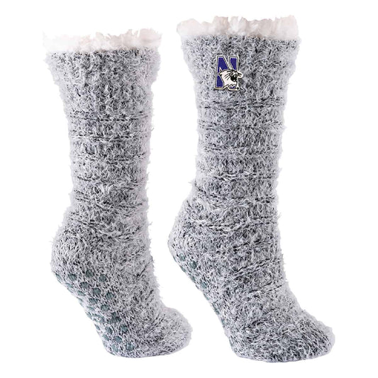 Northwestern University Wildcats Snow Christie Cuffed Dual Layered Lounge Sock