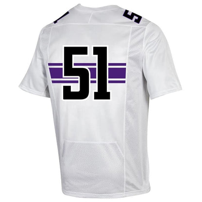 Northwestern University Wildcats Youth Under Armour White Replica Football Jersey with #51