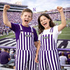 Purple/White Color Youth Game Bib Overalls