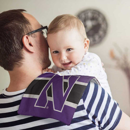 Northwestern University Wildcats Burp Cloth 10" X 17"