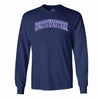 Northwestern University Wildcats Men's MV Navy Classic Long Sleeve Tee with Two Color Arch Design