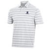 Northwestern University Wildcats Men’s Under Armour Charged Cotton Stripe Polo in White