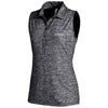 Northwestern University Wildcats Ladies Under Armour Zinger Sleeveless Polo in Black Twist