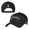 Northwestern University Wildcats Under Armour Renegade Adjustable Black Hat with Gothic Collection Arched Northwestern Design