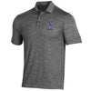 Northwestern University Wildcats Men’s Under Armour Playoff Heather Polo in Black Novelty