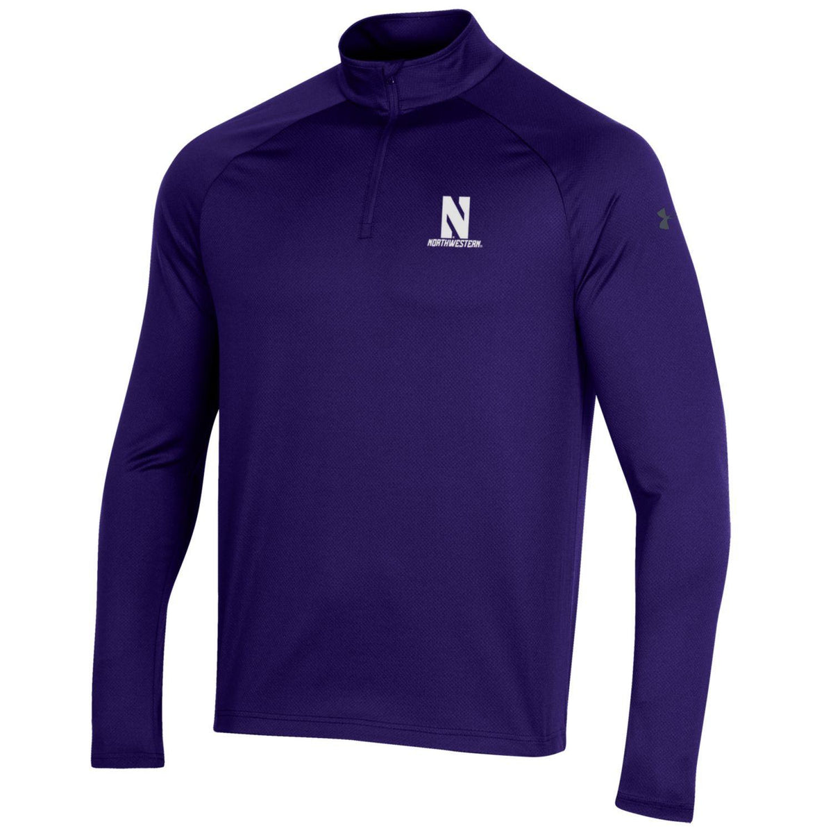Northwestern University Wildcats Men’s Under Armour Performance 2.0 1/4 Zip with Stylized N Design in Purple Color