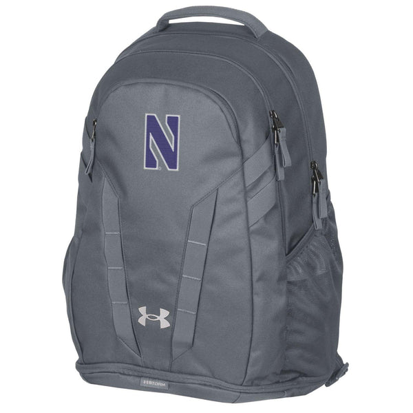 Northwestern University Wildcats Under Armour Pitch Grey Hustle 5.0 Backpack