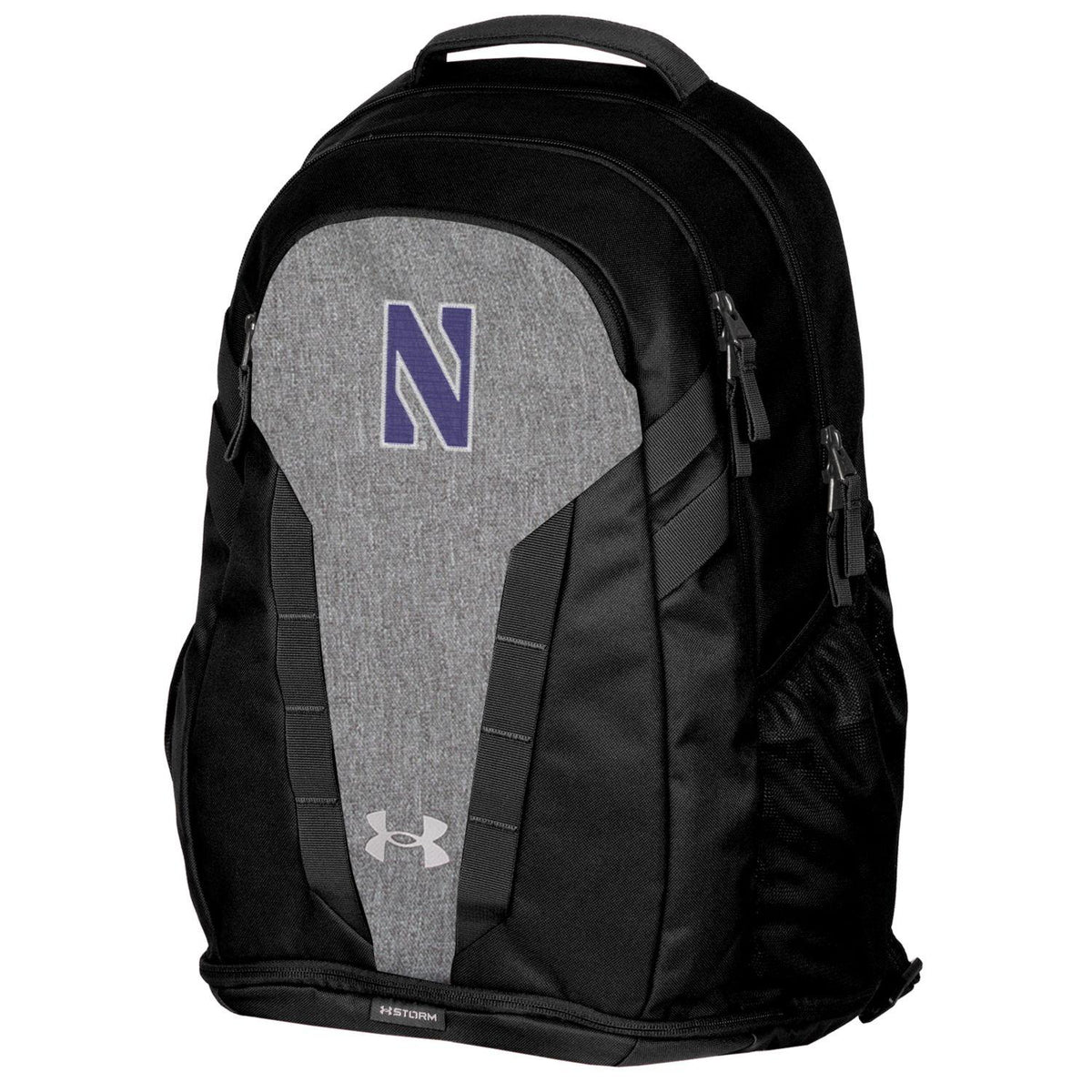 Northwestern University Wildcats Under Armour Black Heather / Black Hustle 5.0 Backpack