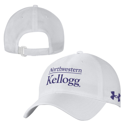 Kellogg Under Armour Men's White Airvent 2.0 Adjustable Hat