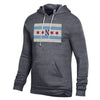 Northwestern University Wildcats Men's Alternative Apparel The Challenger Eco Black Hooded Sweatshirt with Chicago Flag Design
