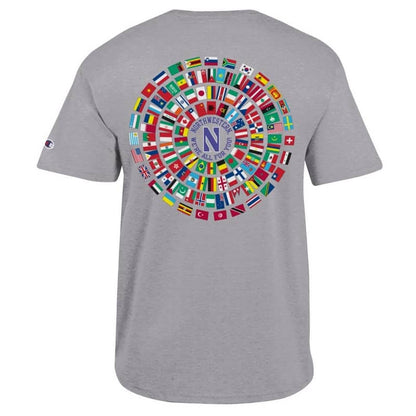 Northwestern University Wildcats Champion Men's Tee With So Many Faces So Many Places Design-2