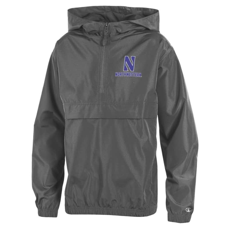 Northwestern University Wildcats Champion Youth Graphite Packable Jacket
