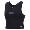 Northwestern University Wildcats Women’s Champion Football Fan White Fitted Crop Tank with Northwestern over Wildcats Design