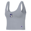 Northwestern University Wildcats Women’s Champion Tailgate Her Grey Heather Scoop Neck Crop